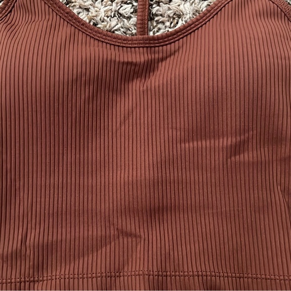 Chocolate Ribbed Active Top - Picture 4 of 12